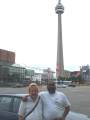 Kevin and Gary pose before the CN tower